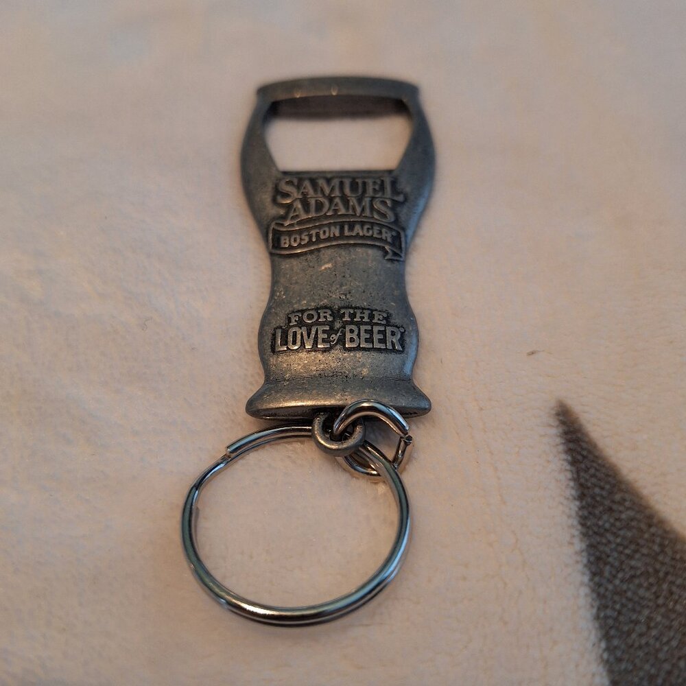 Samuel‎ Adams Boston Lager 3 inch Silver Color Metal Bottle Opener Keychain Beer